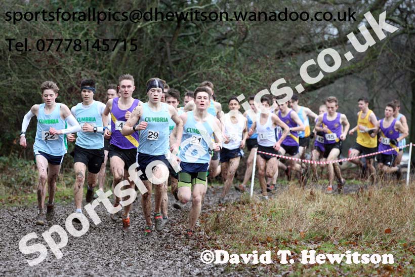 Senior boys Northern Inter Counties Schools Cross Country, Stockton. Photo: David T. Hewitson/Sports for All Pics